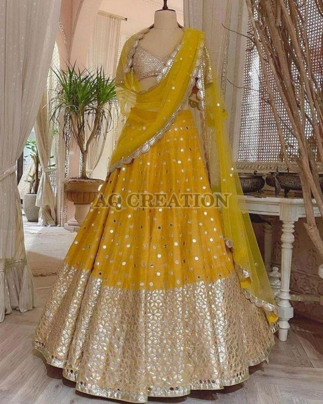 Yellow Party Wear Lehenga Choli