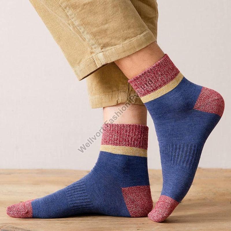 Blue & Pink Cotton Unisex Ankle Sock