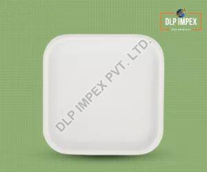 10 Inch Square Sugarcane Bagasse Plate