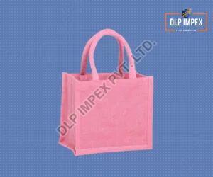 Pink Jute Shopping Bag