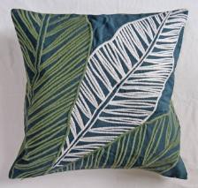 Cotton Leaf Printed Cushion Cover