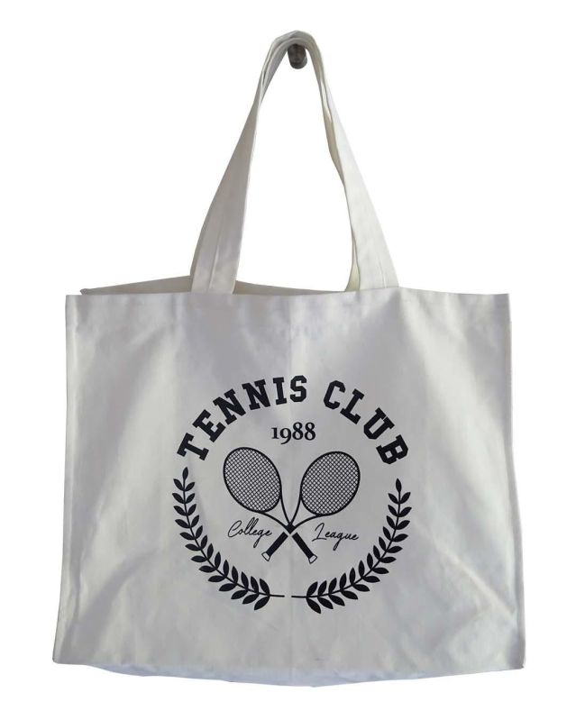 Printed White Canvas Bag