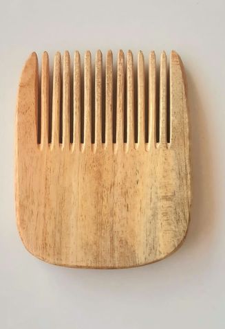 U Shape Wooden Beard Comb