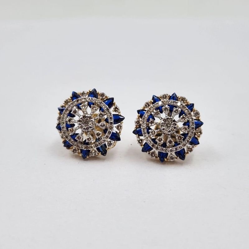 JCT1 Ladies Diamond Gold Earrings