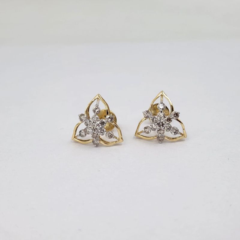 JCT2 Ladies Diamond Gold Earrings