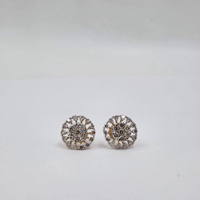 JCT5 Ladies Diamond Gold Earrings