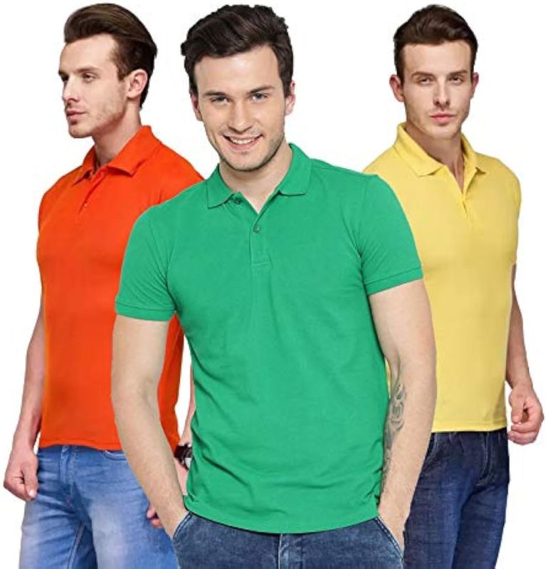 Mens Poly Cotton Polo T-Shirts