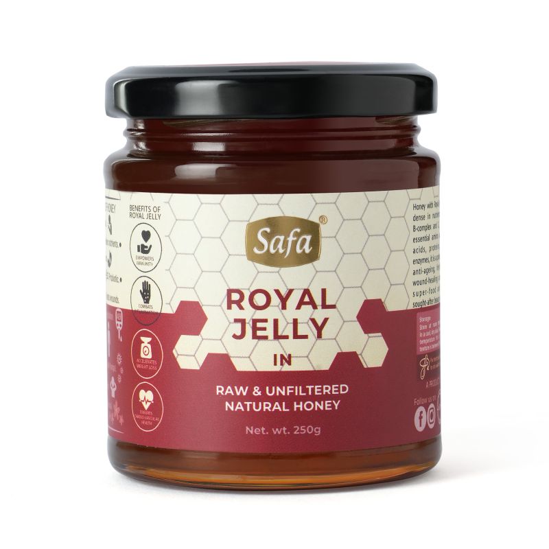 Royal Jelly Honey Royal Jelly in Safa Sidr Honey | Long Lasting Energy, Vitality to Enhance Workout & Exercise | Antioxidant, Anti-aging