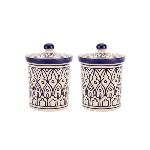 Blue Painted Mehraab Ceramic Jars