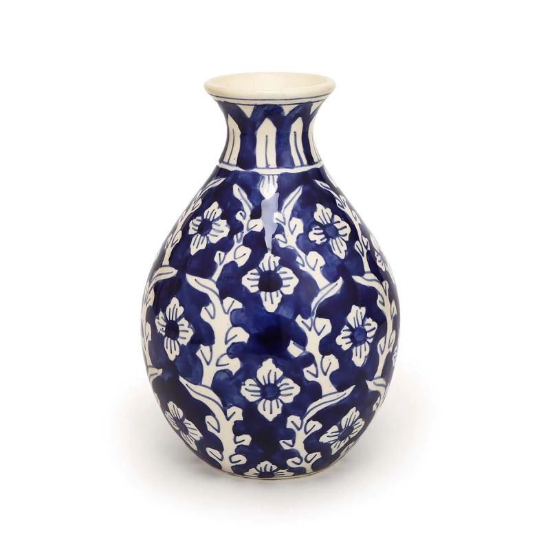 Blue Pottery Ceramic Vase