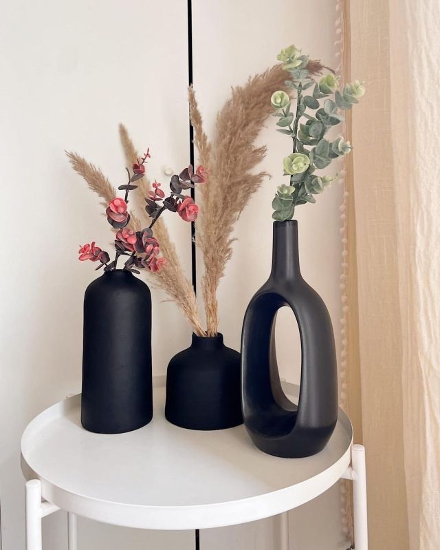 Ceramic Black Vase