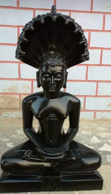 Black Marble Buddha Statue