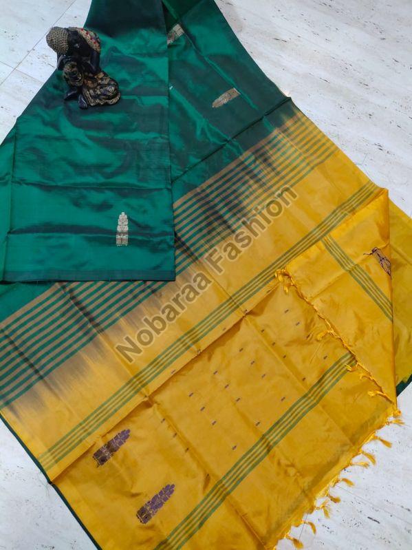 Pink Shade Handwoven Tussar Silk Saree with Zari Border – Looms Legacy