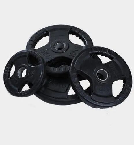 Black Rubber Coated Weight Plate