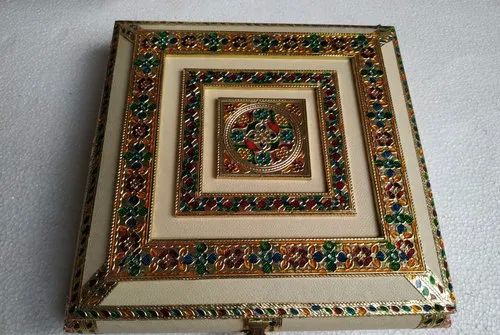 10x10 Inch Meenakari Dry Fruit Box