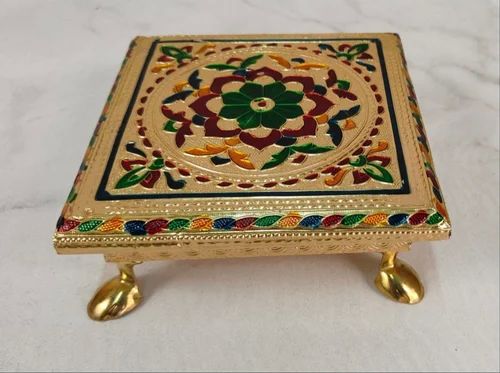 3x3 Inch Meenakari Wooden Moti Bajot