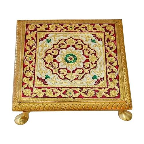 4x4 Inch Meenakari Wooden Moti Bajot