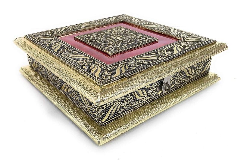 5x5 Inch Meenakari Dry Fruit Box