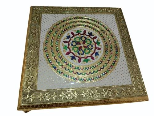 8x8 Inch Meenakari Wooden Moti Bajot