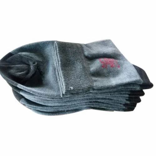 Cotton Grey Ankle Length Socks