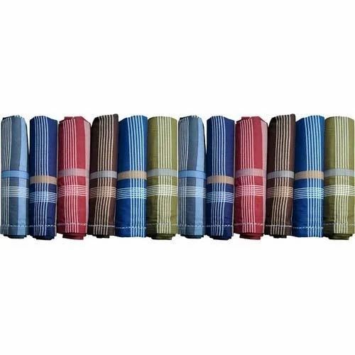 Multicolor Striped Mens Handkerchief