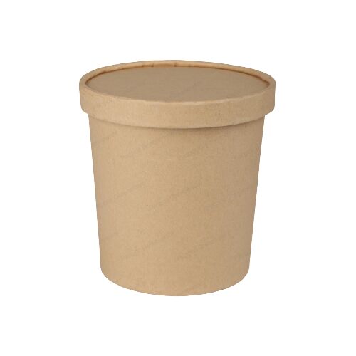 1000 ml Disposable Brown Paper Food Containers