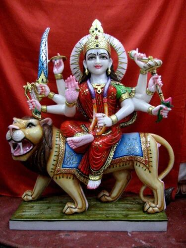 Marble Maa Durga Statue