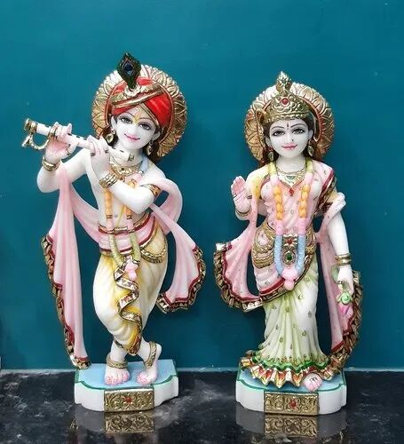 Marble Radha Krishna  Statue