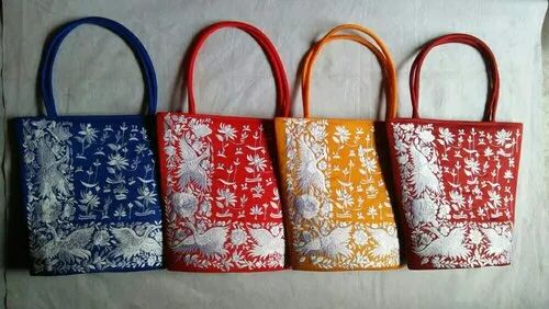 Multicolor Embroidered Shopping Bag