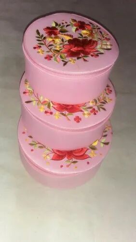 Pink Embroidered Gift Box