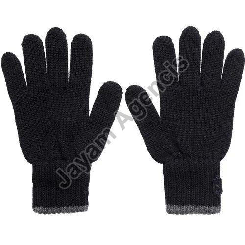 Woolen gloves (Black) 