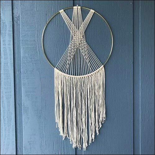 White Cotton Wall Hanging Tassel Fringe