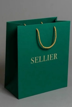 Stylish Green Printed Paper Bag