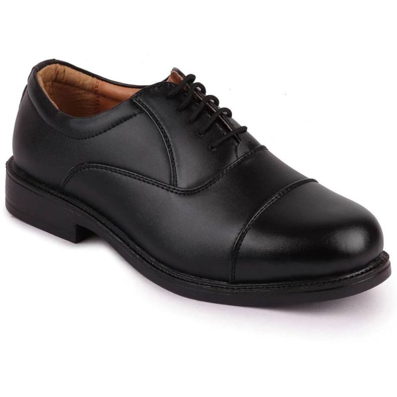 Bata Black Remo Oxford Police Shoes