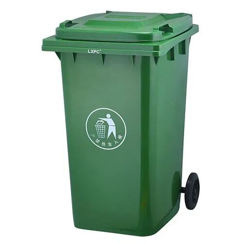 35 Litre Green Plastic Dustbin