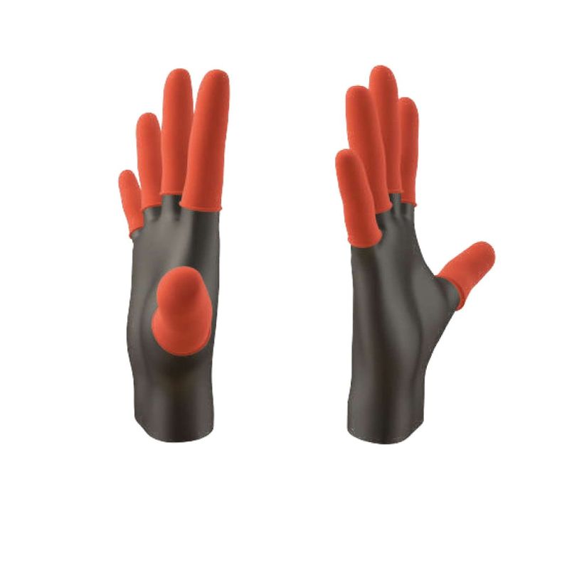 Orange Surgical Rubber Finger Coats