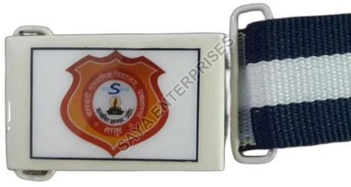 White School Belt Buckle