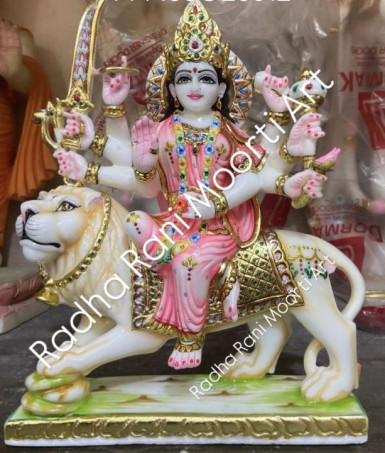 Marble Durga Maa Statues (15 inch)