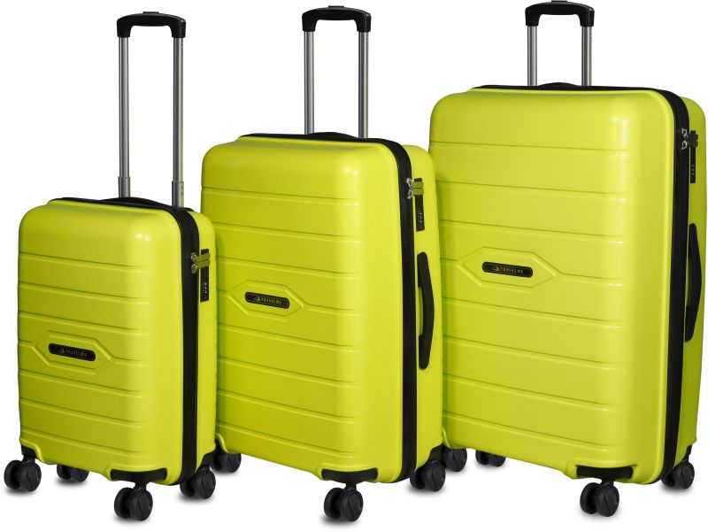 3pcs Vintage Lime Luggage Set
