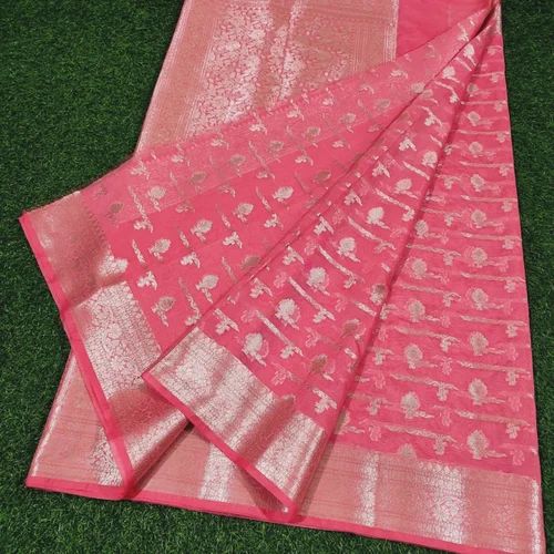 Banarasi Pink Semi Georgette Saree