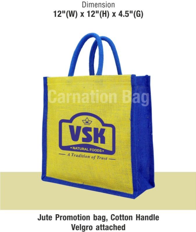 12x12x4.5 Inch Jute Promotional Bag