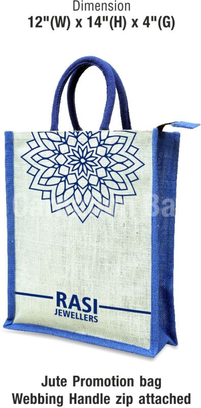 12x14x4 Inch Jute Promotional Bag