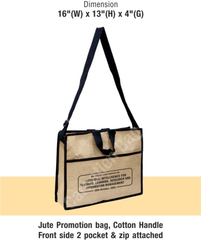 16x13x4 Inch Jute Promotional Bag