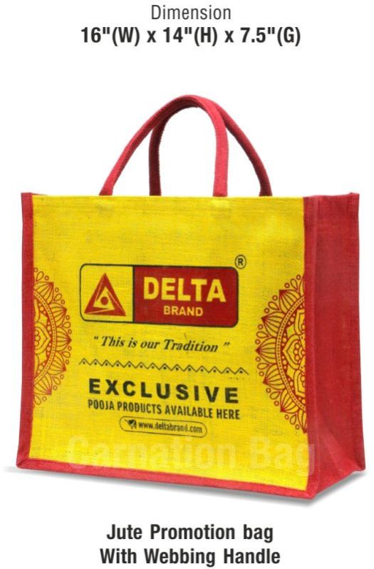 16x14x7.5 Inch Jute Promotional Bag