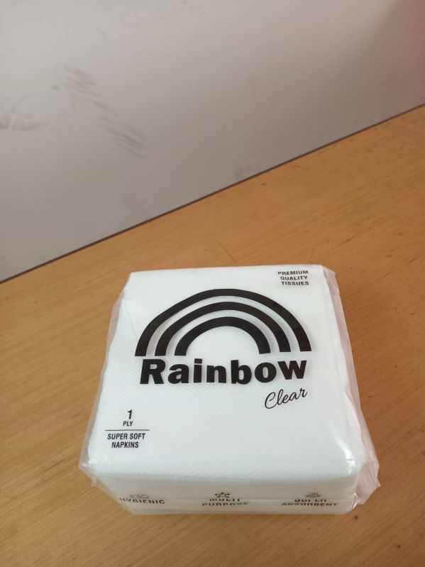 Rainbow Clear 1Ply Soft Virgin Tissue Napkin