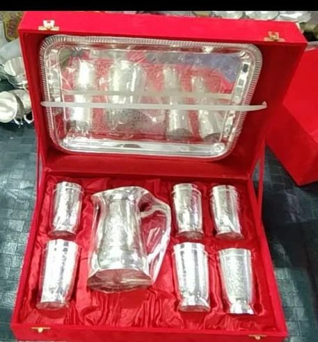 Silver Plated Brass Lemon Set With Tray