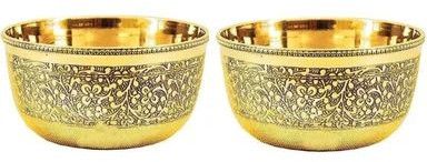 Vintage Brass Bowl Set Of 2