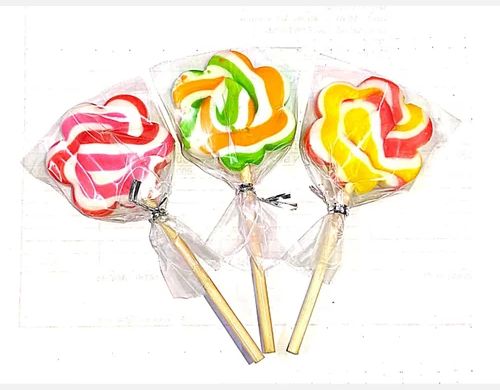 Flower Shape Strawberry Candy Lollipop