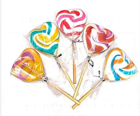 Heart Shape Strawberry Candy Lollipop