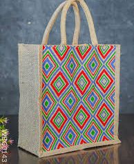 Printed Jute Carry Bag